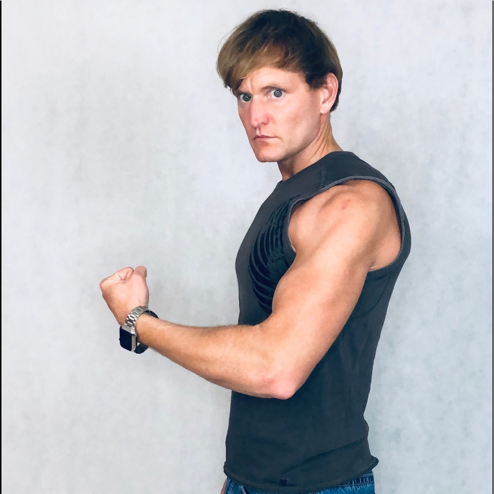 Guess Men, Muscle shirt, Brown, Size Small